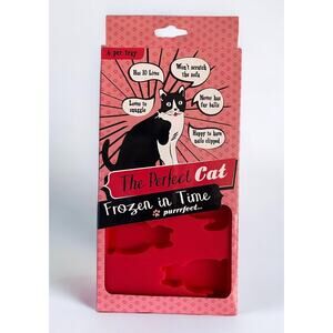 New The Perfect Cat Frozen in Time Ice Jello Chocolate Silicone Cats Mold